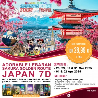 ADORABLE LEBARAN SAKURA GOLDEN ROUTE JAPAN 7D